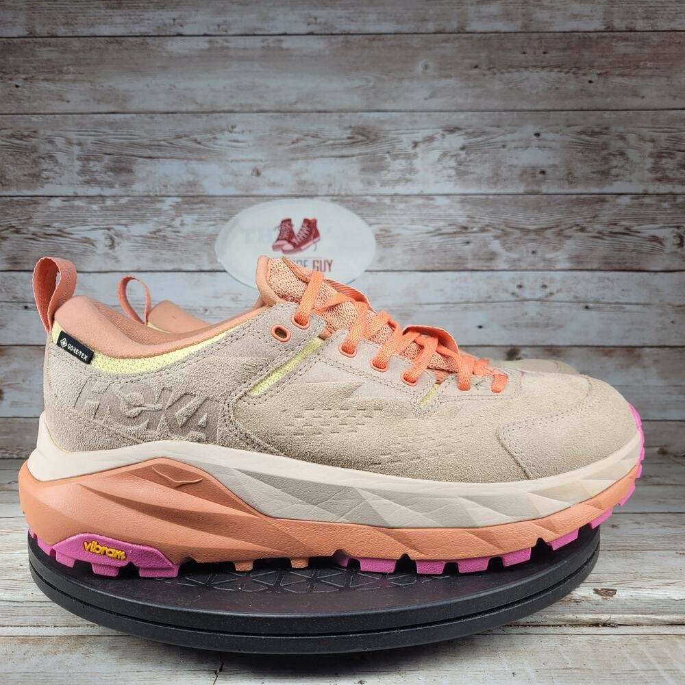 Hoka One One Kaha Sneakers Women Size 9 Beige Low GTX Athletic Shoes
